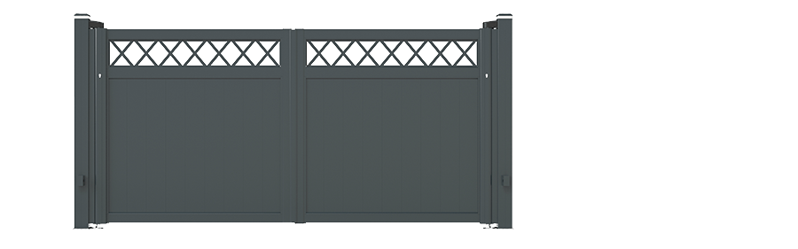 Aluminium Dubbele Draaipoort Design